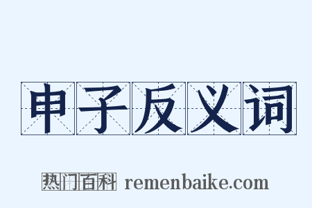 申子反义词是什么意思的图片